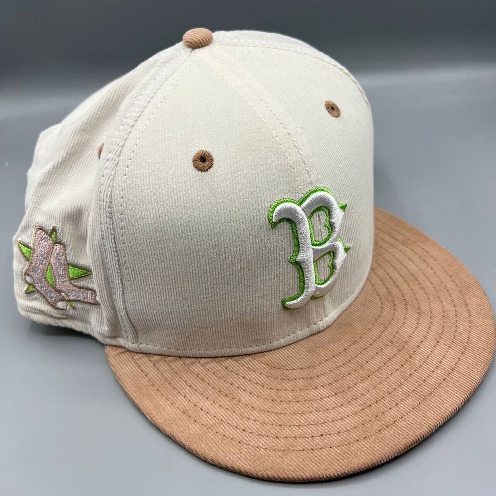 Boston Red Sox Hat Men 7 7/8 Brown 59Fifty‎ New Era Fitted Cap New